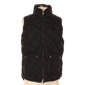 J Crew Puffer Vest in Black with Gold details (S)